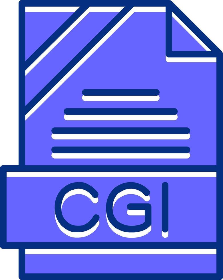 CGI Filled Slip Style Icon vector