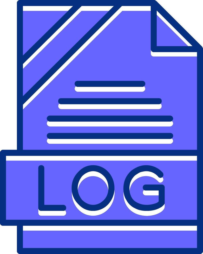 LOG Filled Slip Style Icon vector