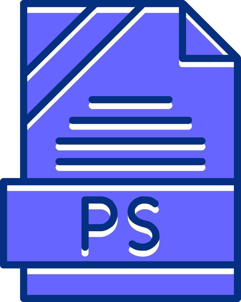 PS Filled Slip Style Icon vector