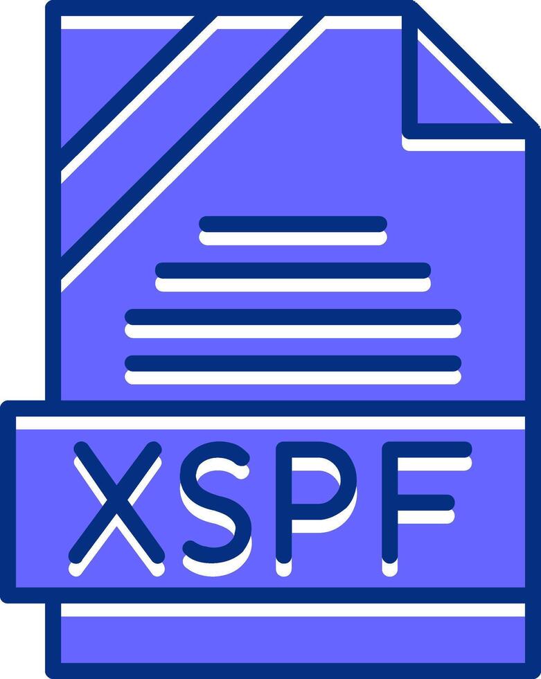 XSPF Filled Slip Style Icon vector