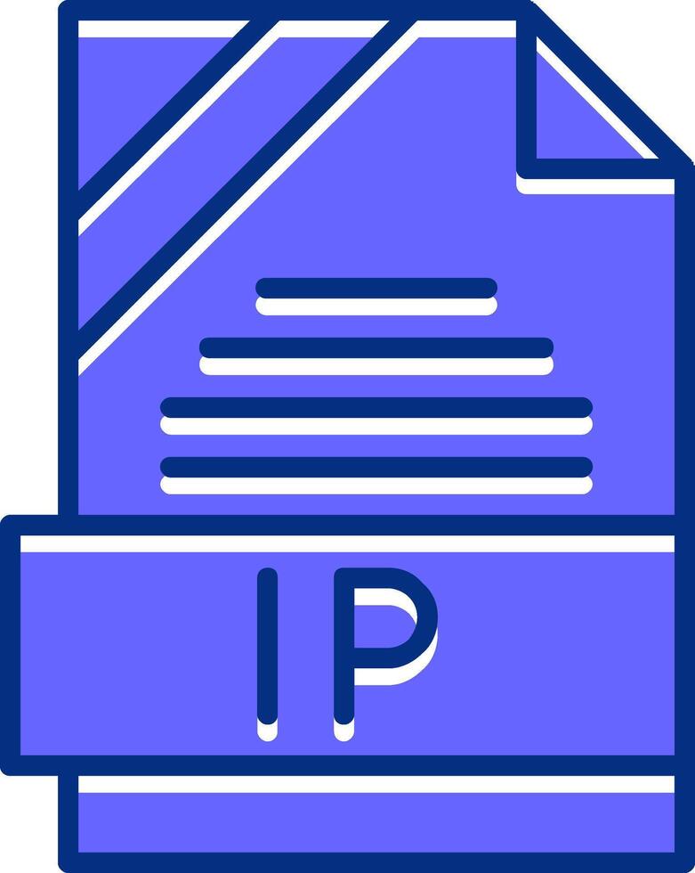 IP Filled Slip Style Icon vector