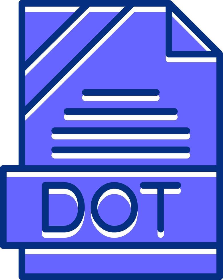 DOT Format Filled Slip Style Icon vector