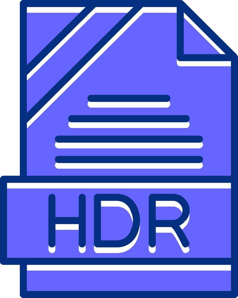 HDR Filled Slip Style Icon vector