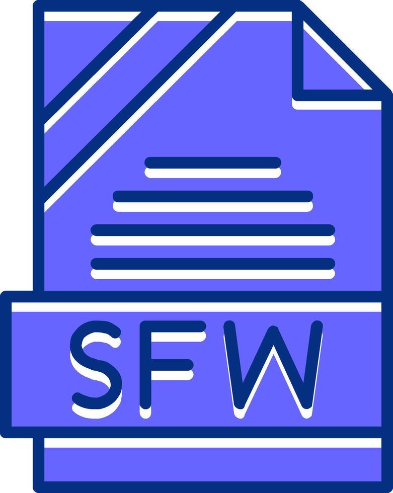 SFW Filled Slip Style Icon vector