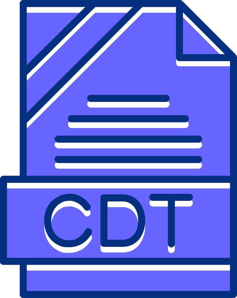 CDT Filled Slip Style Icon vector