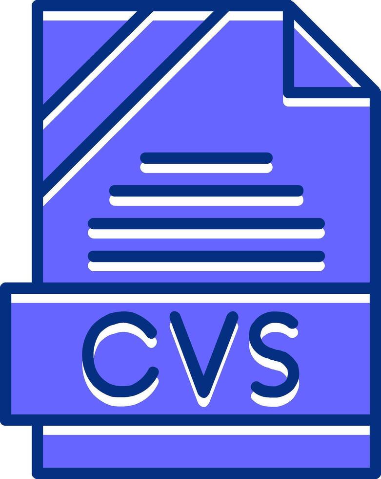 CVS Filled Slip Style Icon vector