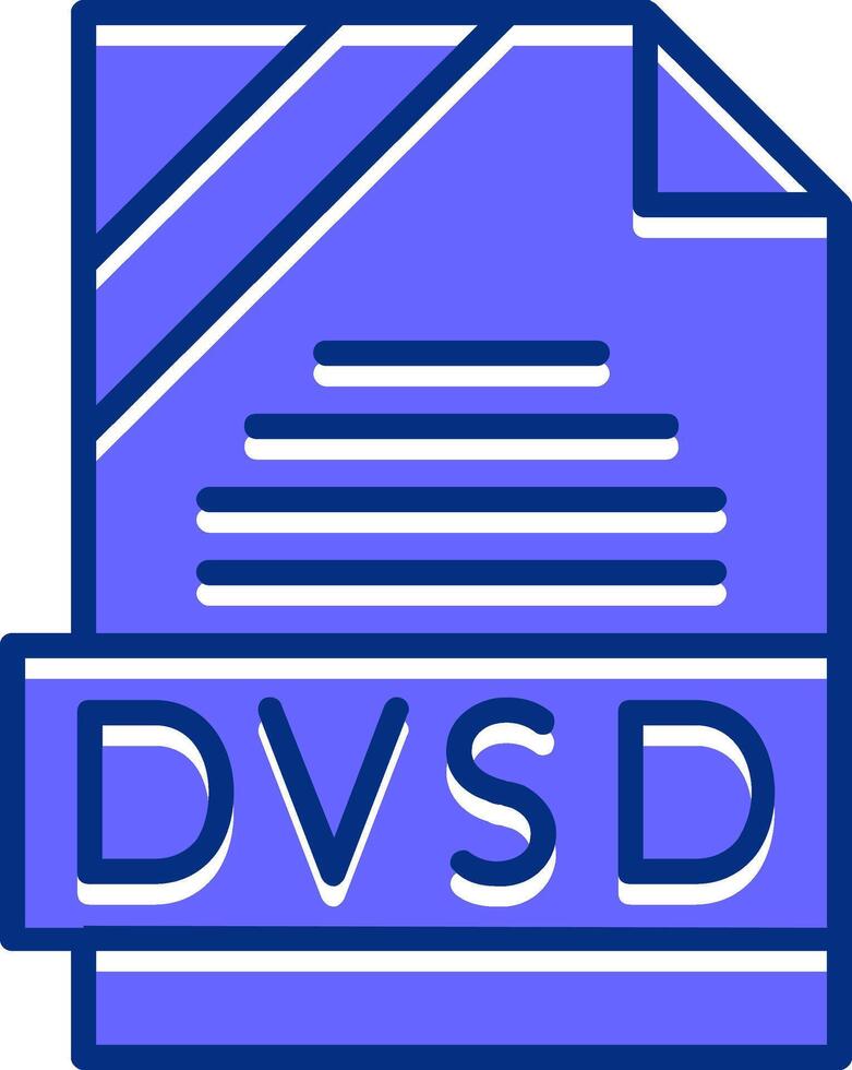 DVSD Filled Slip Style Icon vector