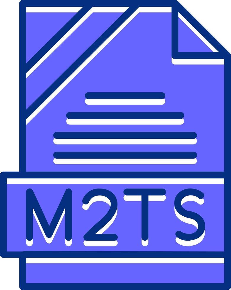 M2TS Filled Slip Style Icon vector