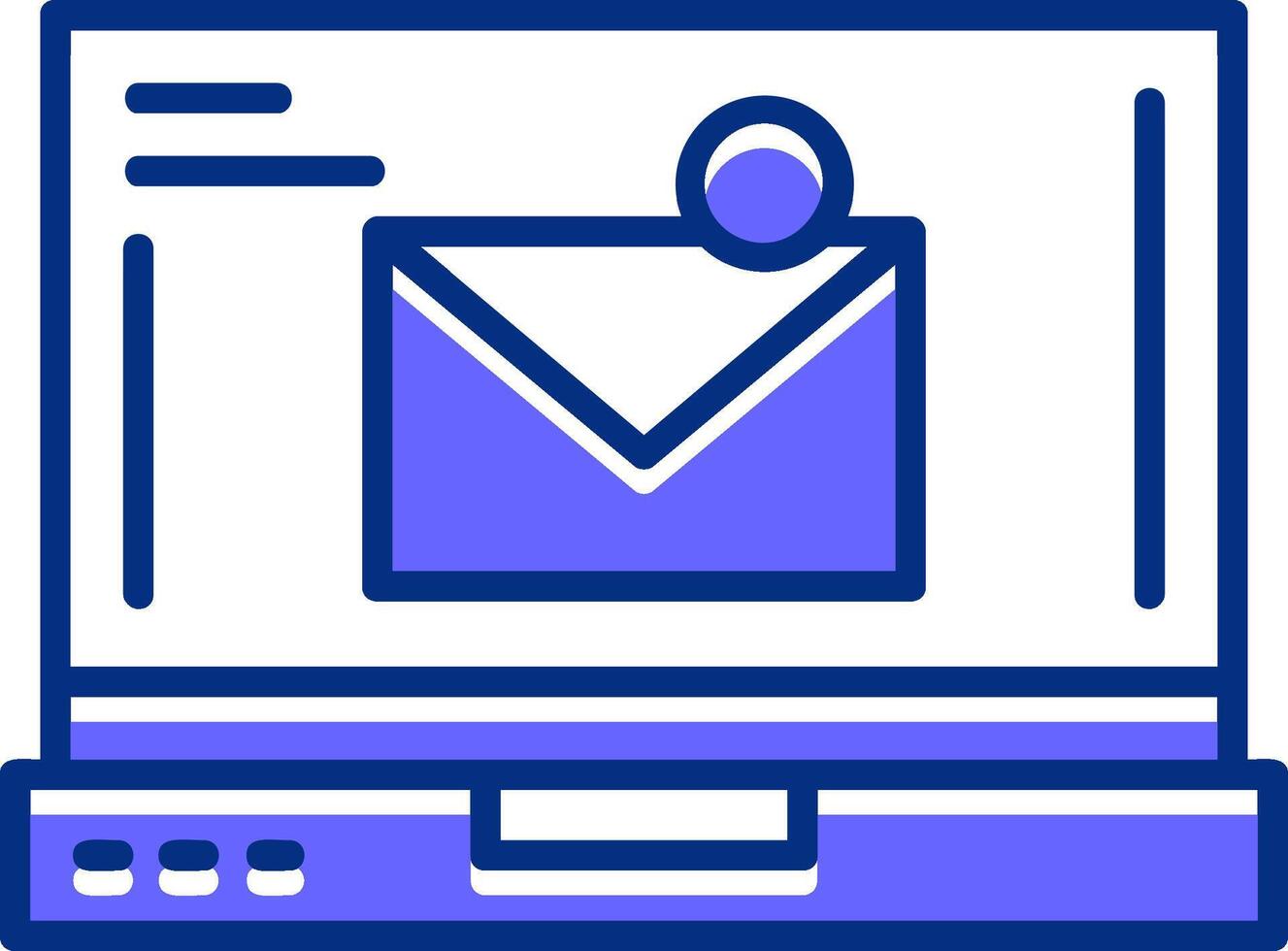Mail Filled Slip Style Icon vector