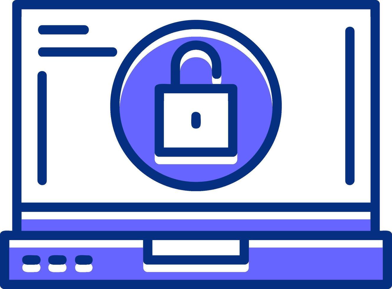 Unlock Filled Slip Style Icon vector
