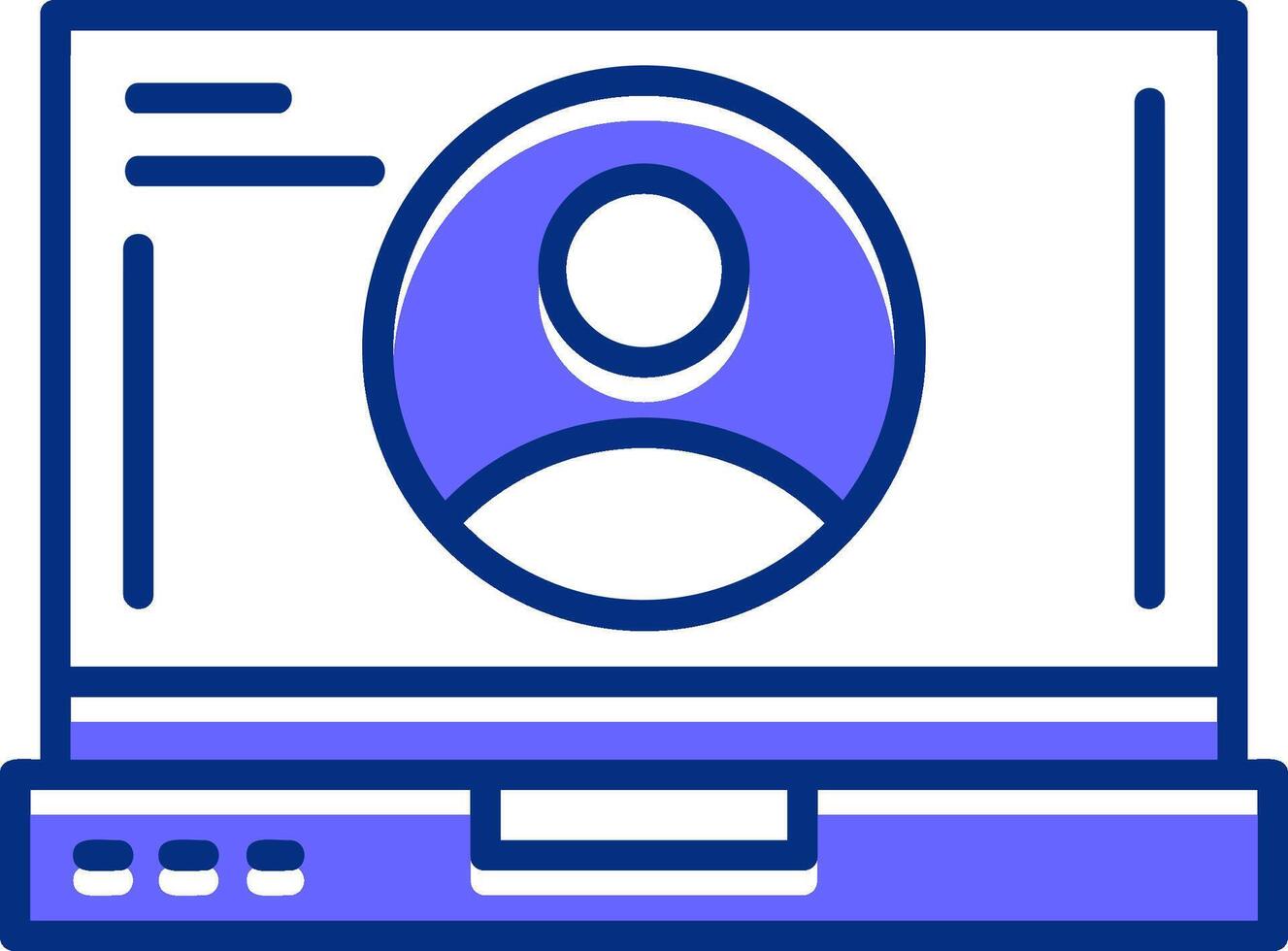 Profile Filled Slip Style Icon vector