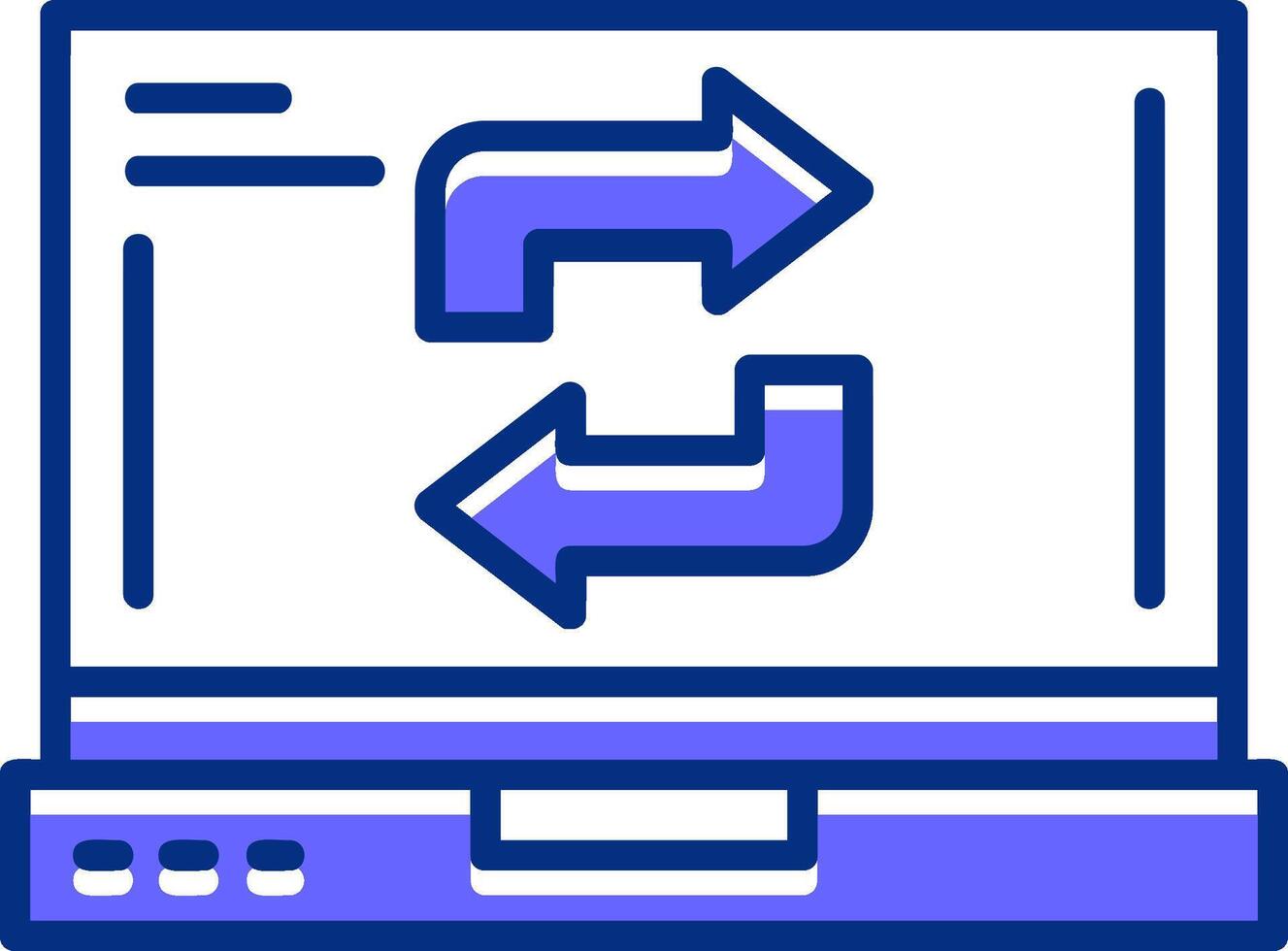 Refresh Filled Slip Style Icon vector