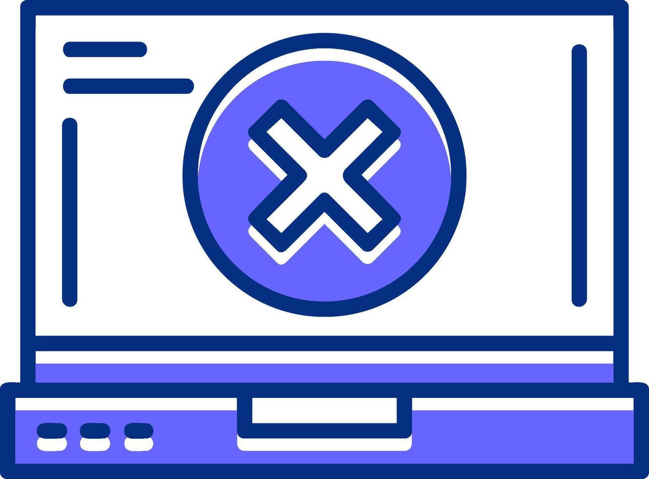 Close Filled Slip Style Icon vector