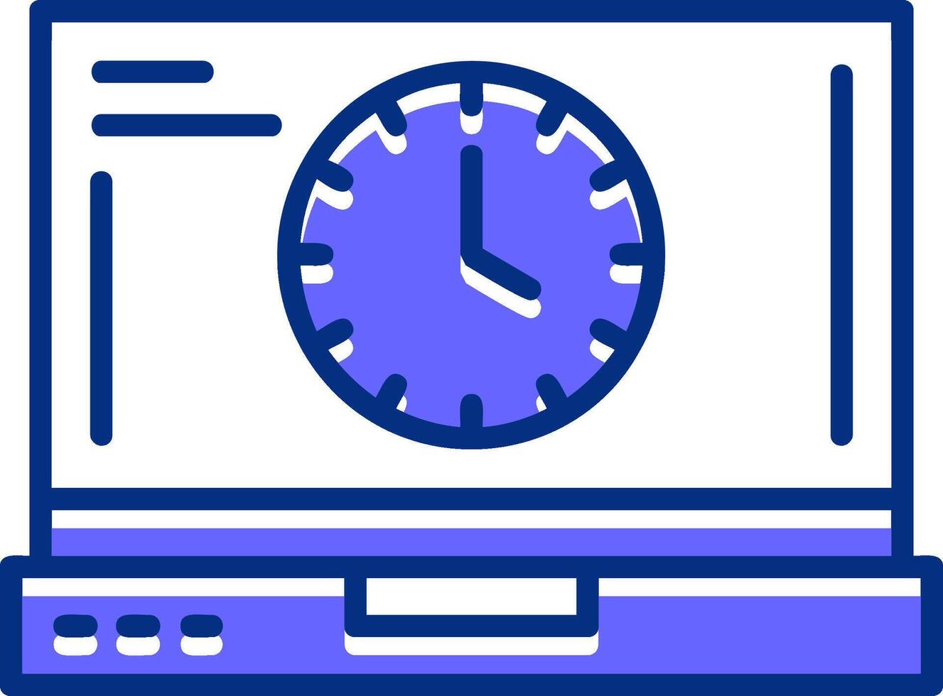 Clock Filled Slip Style Icon vector
