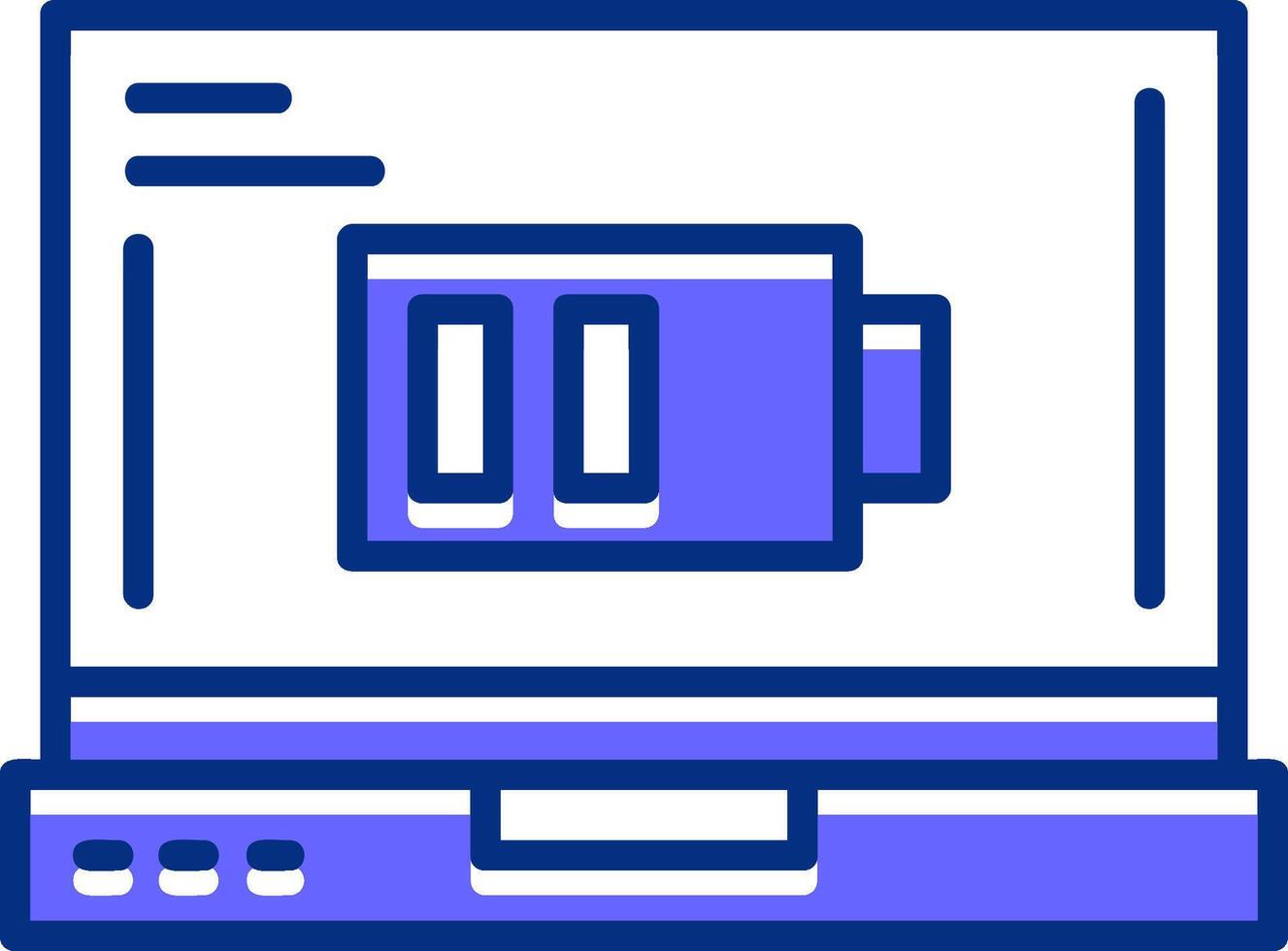 Battery Filled Slip Style Icon vector
