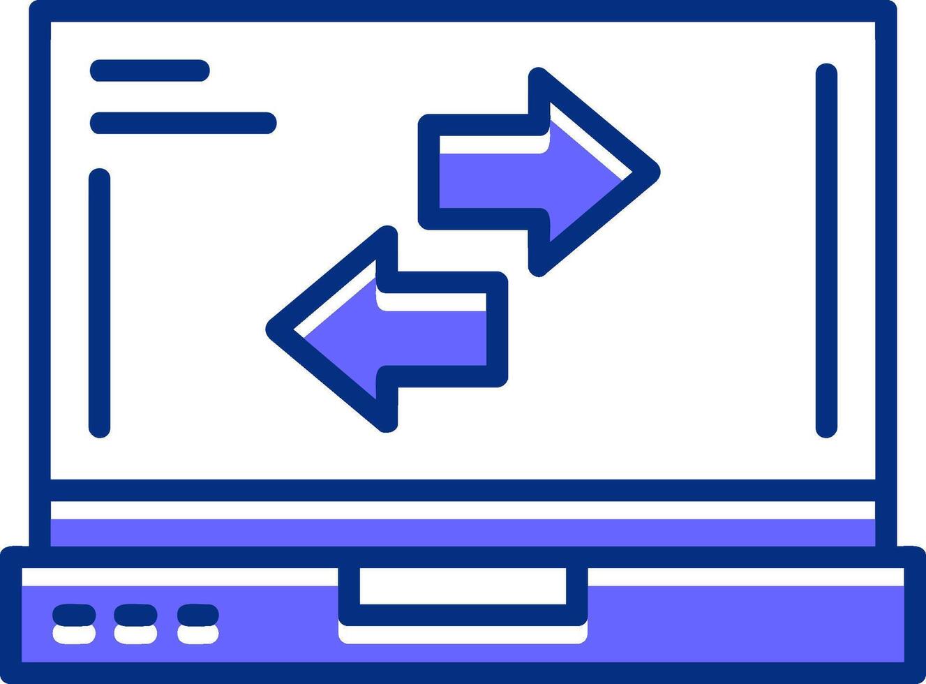 Refresh Filled Slip Style Icon vector
