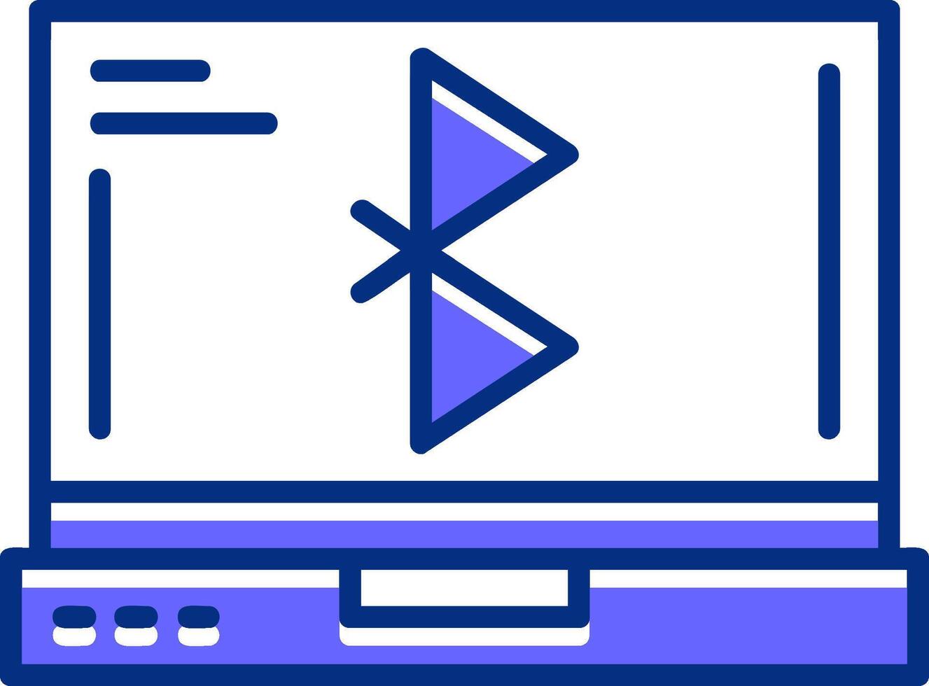 Bluetooth Filled Slip Style Icon vector