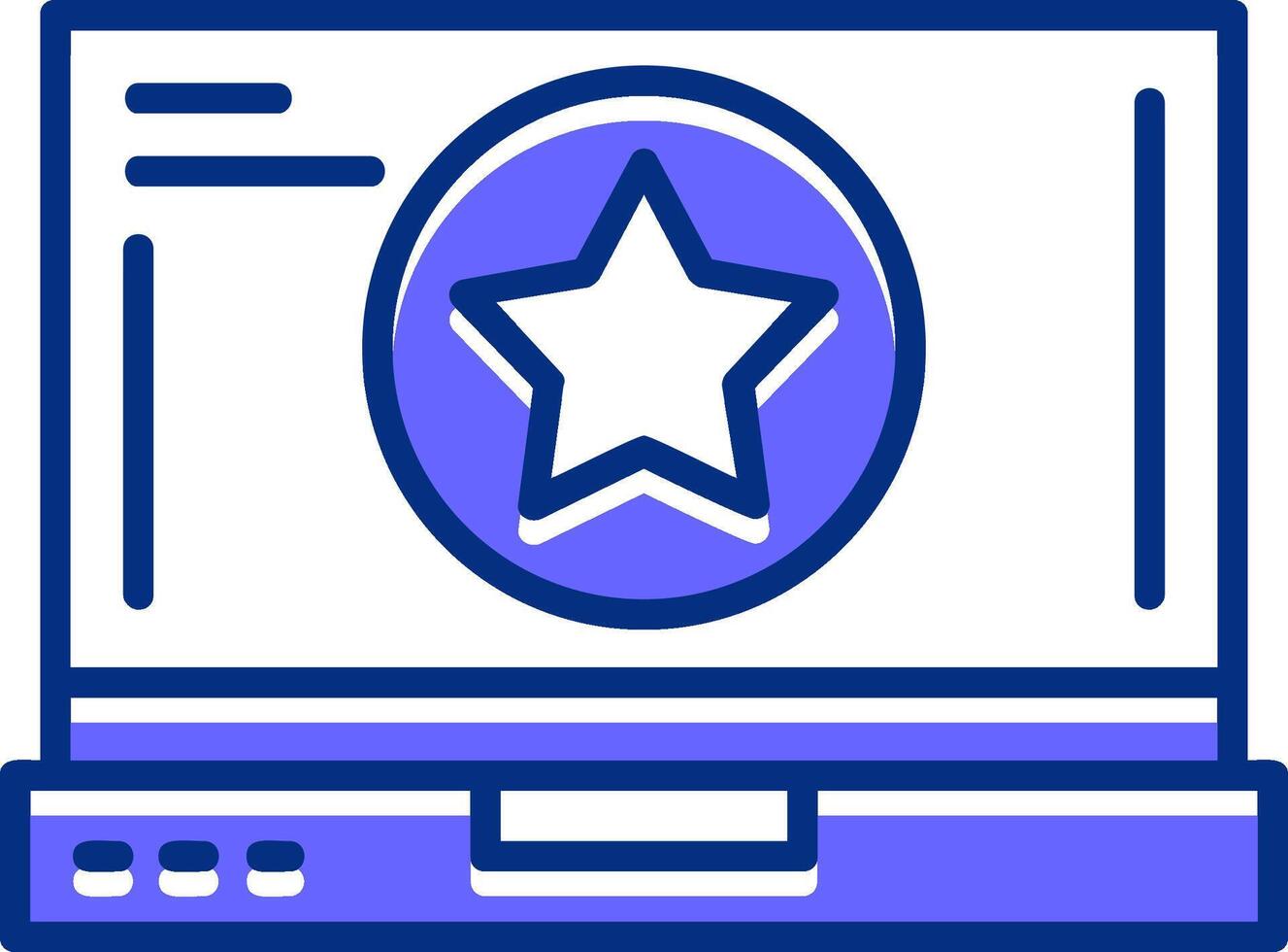 Star Filled Slip Style Icon vector