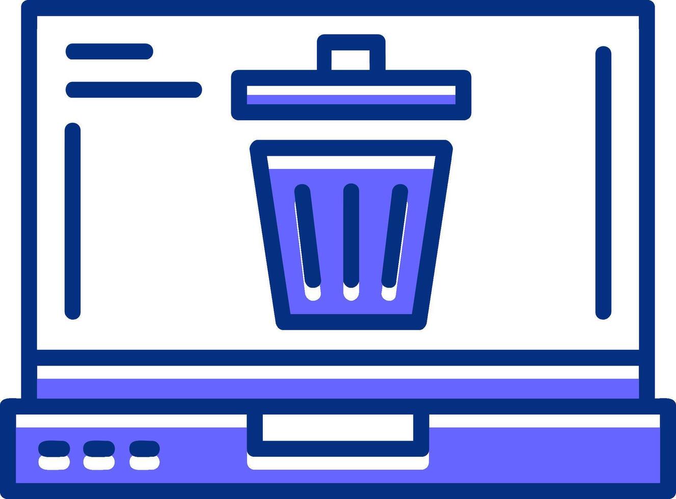 Trash Filled Slip Style Icon vector
