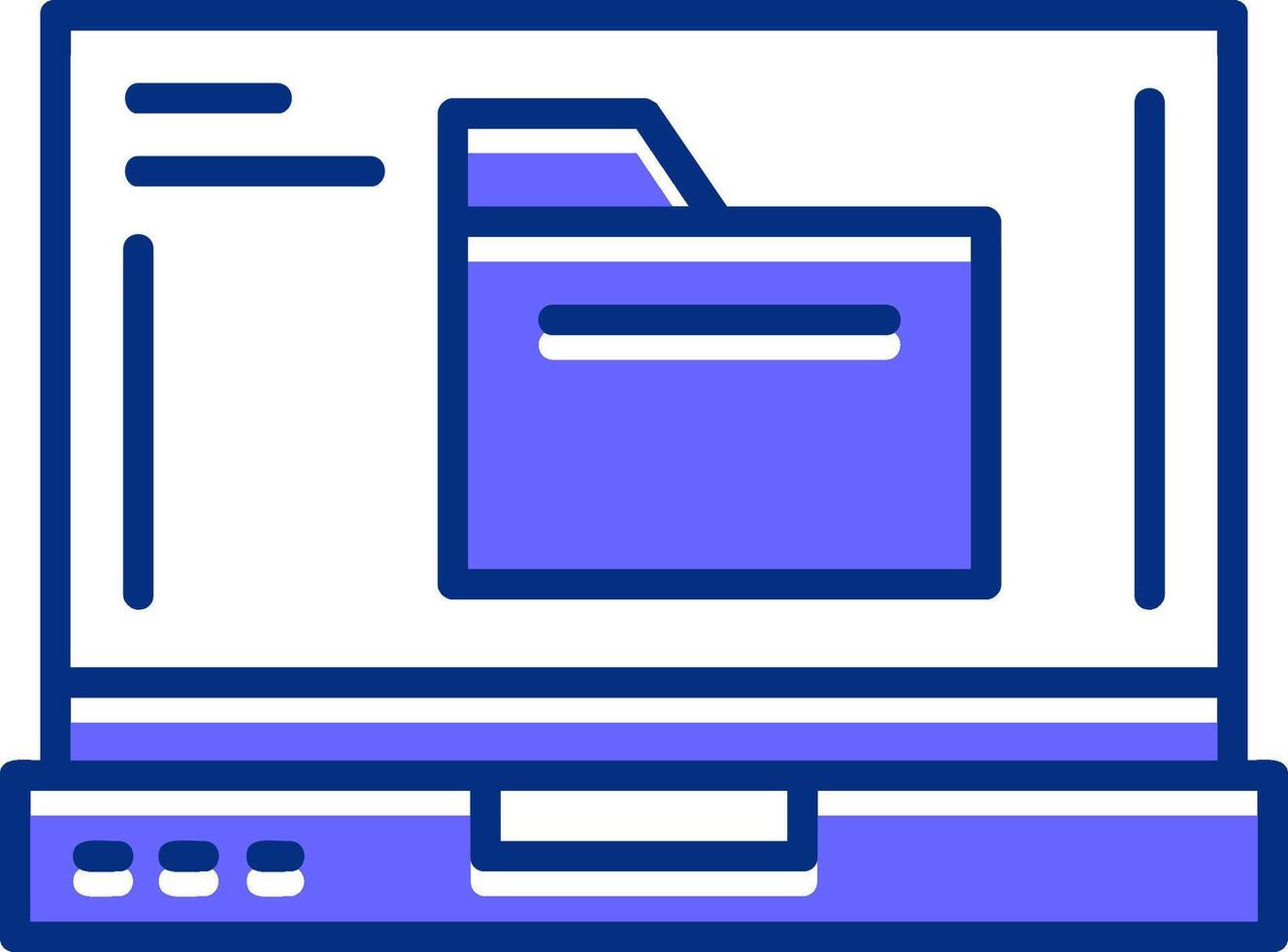 Folder Filled Slip Style Icon vector