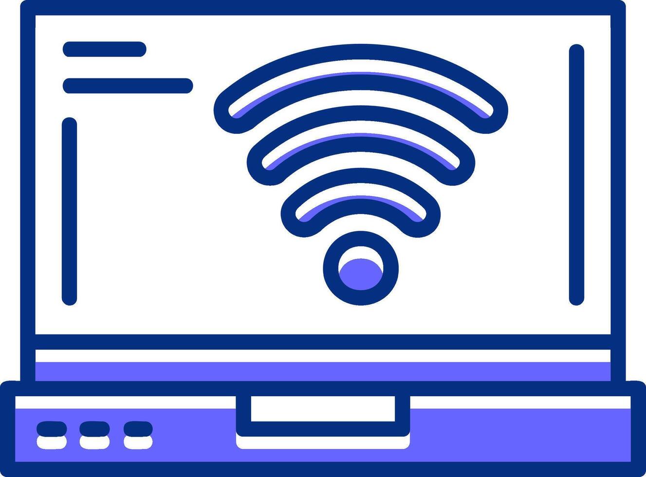 Wi Fi Filled Slip Style Icon vector