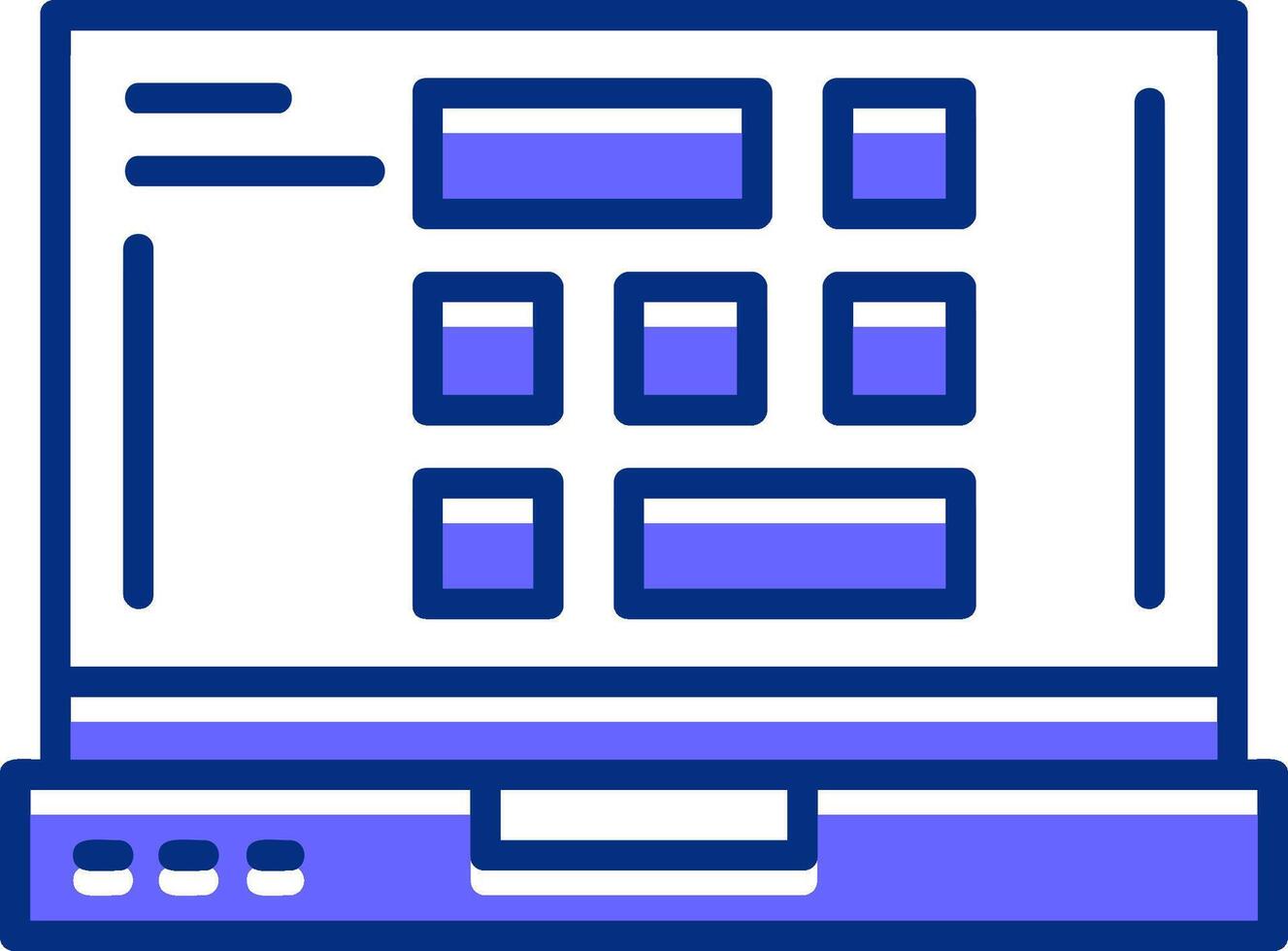 Grid Filled Slip Style Icon vector