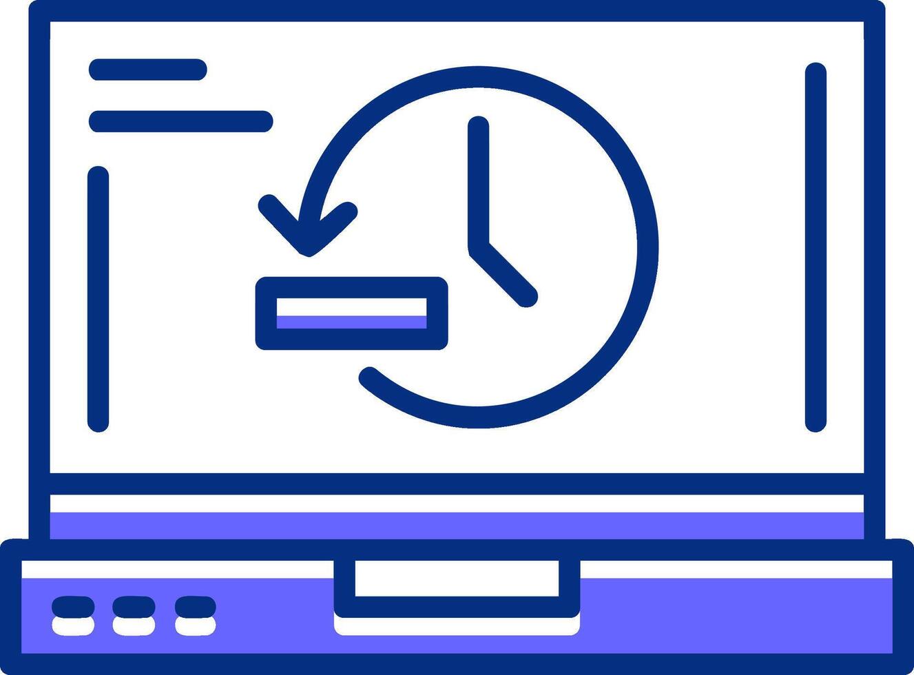 History Filled Slip Style Icon vector
