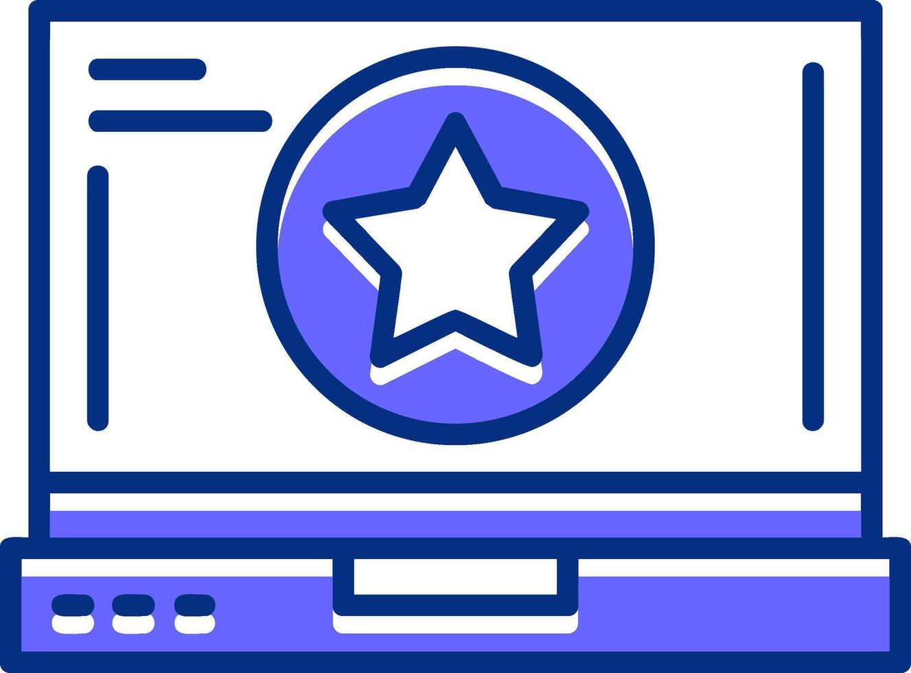 Star Filled Slip Style Icon vector