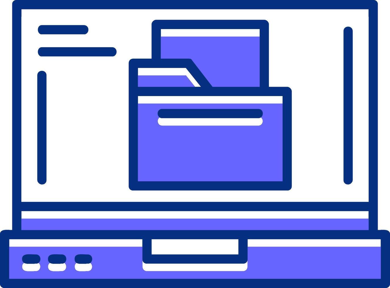 Folder Filled Slip Style Icon vector