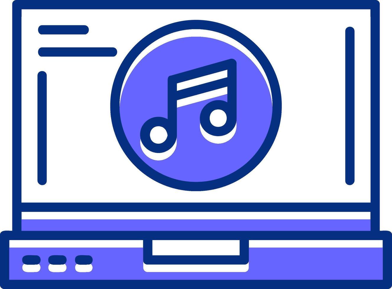 Music Filled Slip Style Icon vector