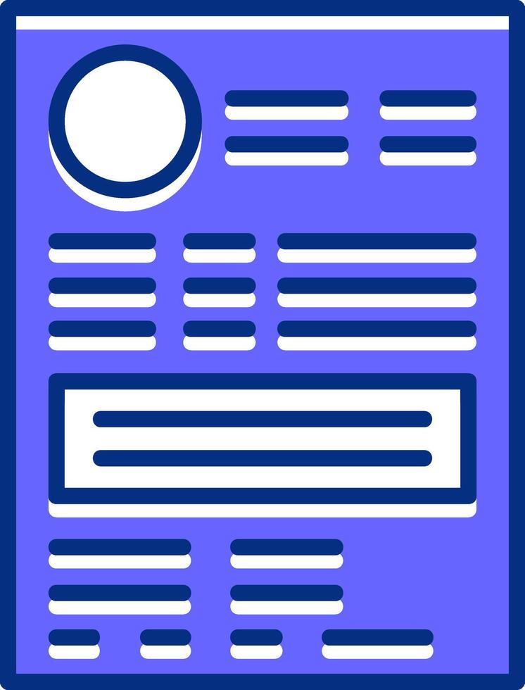 Resume Filled Slip Style Icon vector