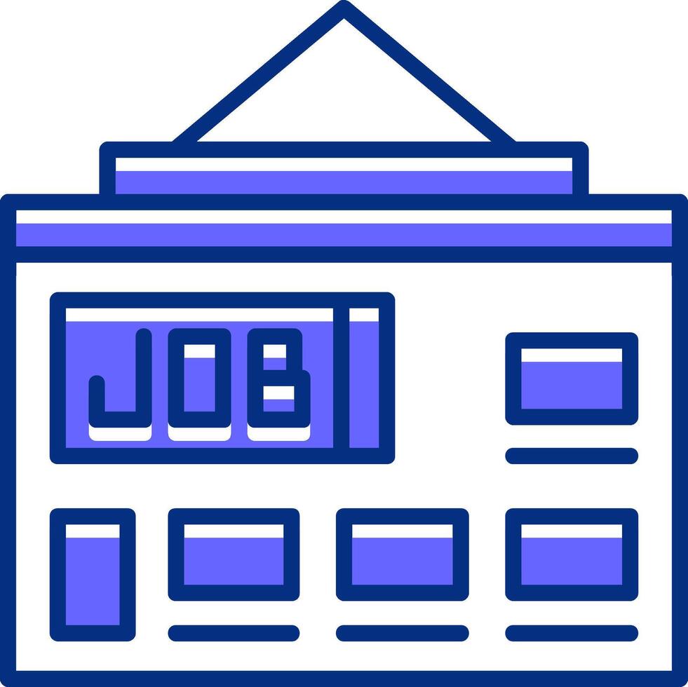 Job Board Filled Slip Style Icon vector
