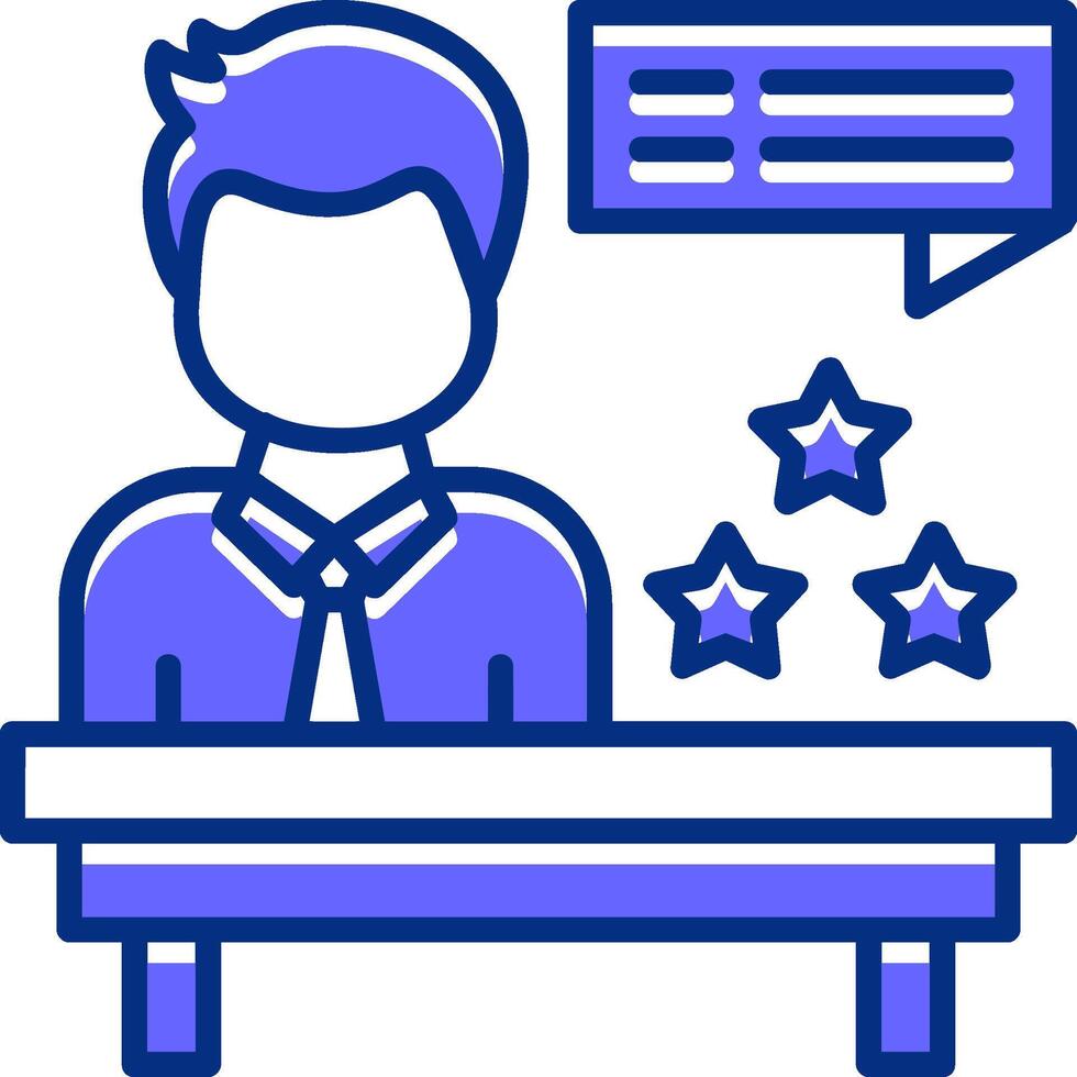 Interviewer Filled Slip Style Icon vector