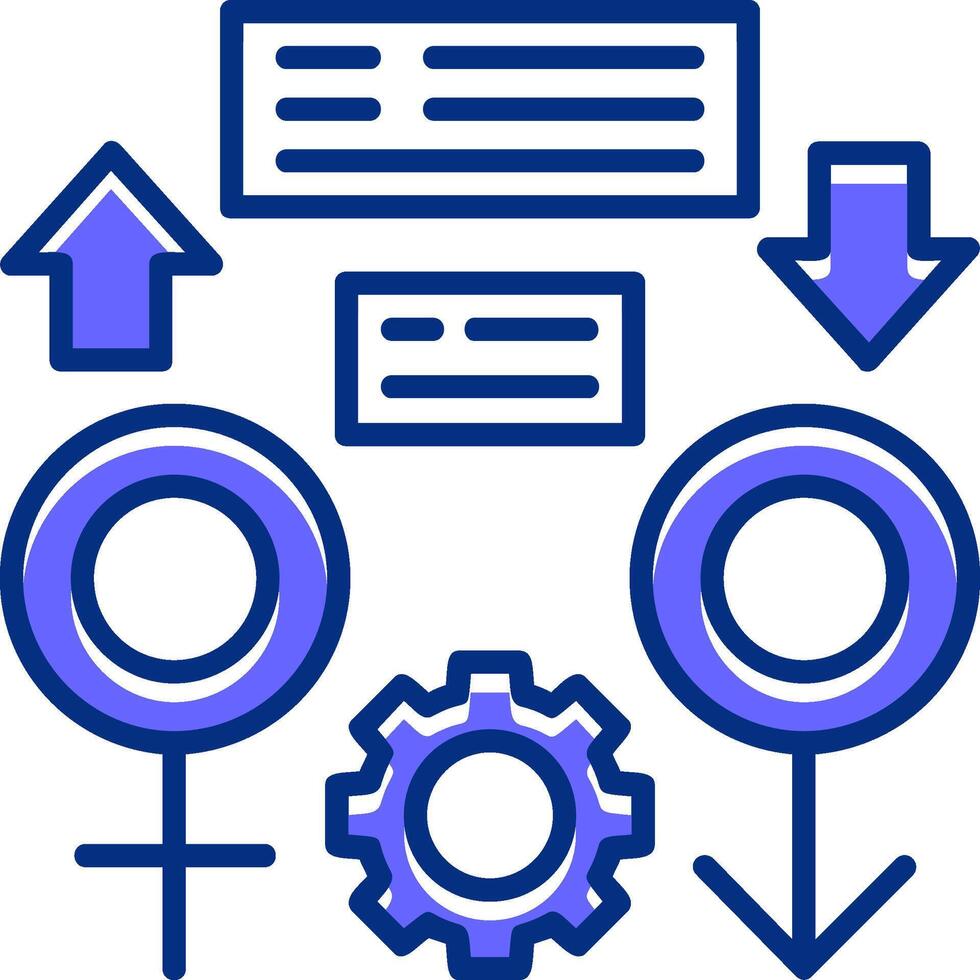 Gender Equality Filled Slip Style Icon vector