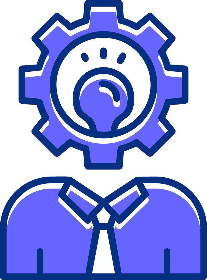 Skills Filled Slip Style Icon vector