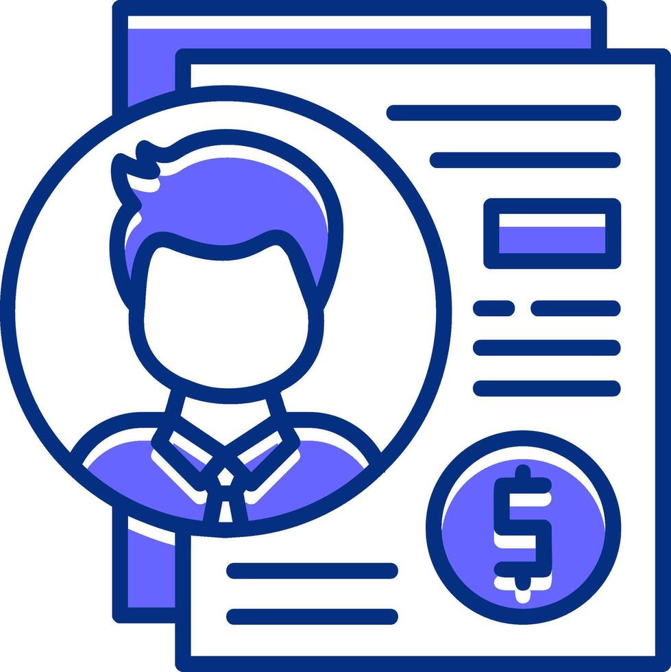 Compensation Filled Slip Style Icon vector