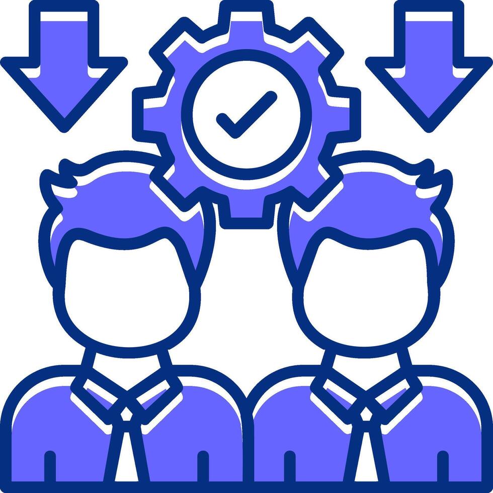 Recruitment Team Filled Slip Style Icon vector