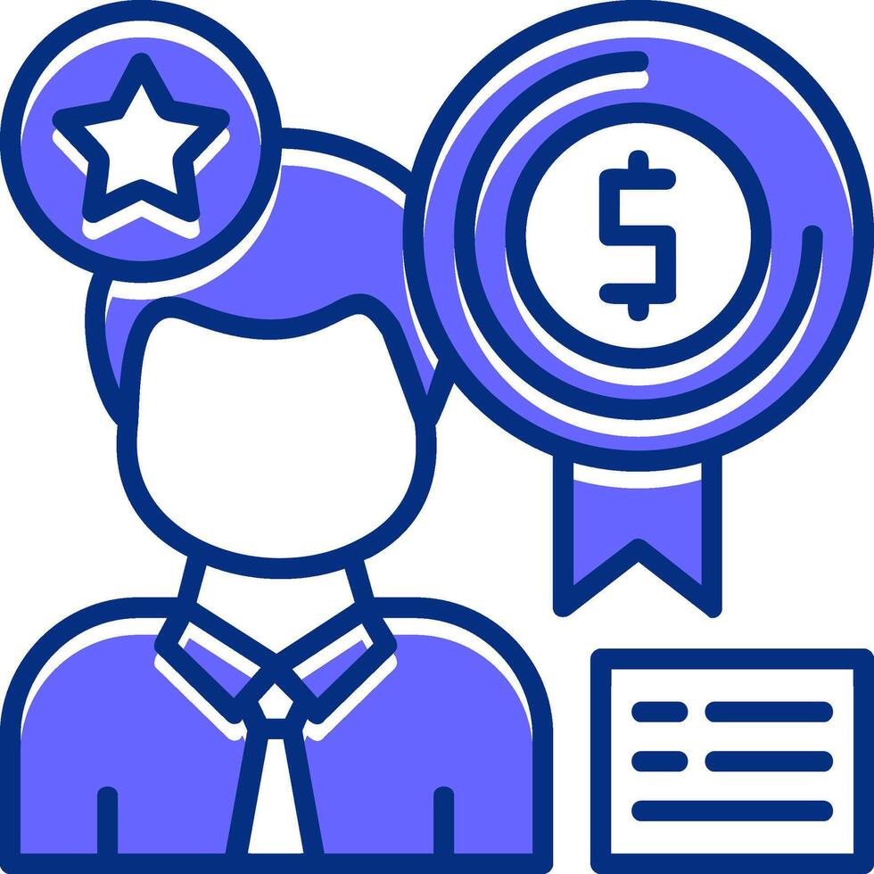 Rewards Filled Slip Style Icon vector