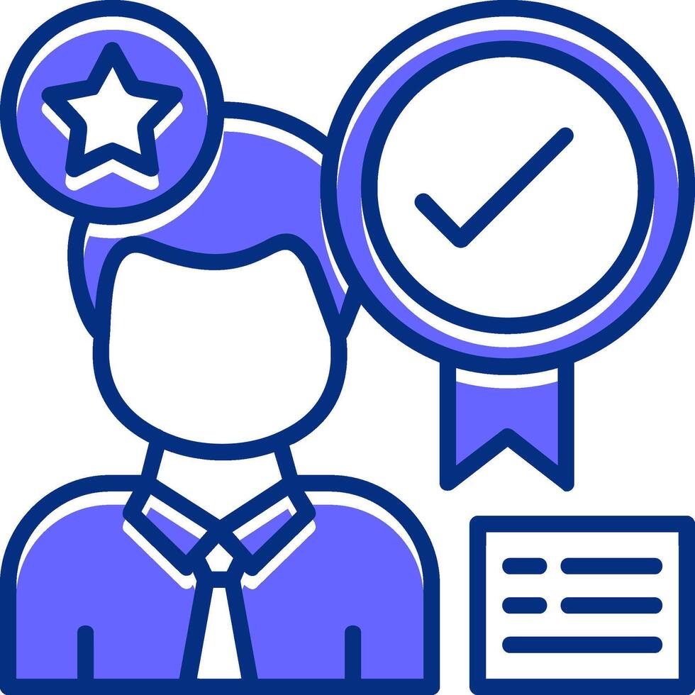 Recognition Filled Slip Style Icon vector