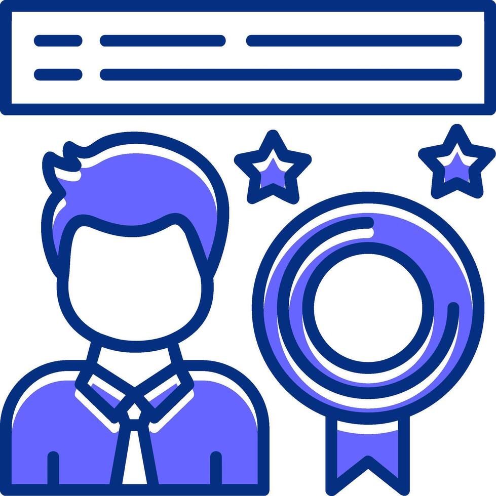 Employee of the Month Filled Slip Style Icon vector