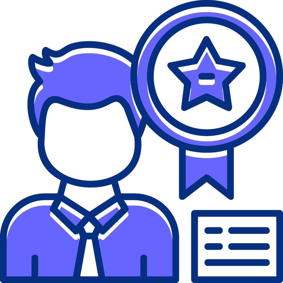 Badge Filled Slip Style Icon vector