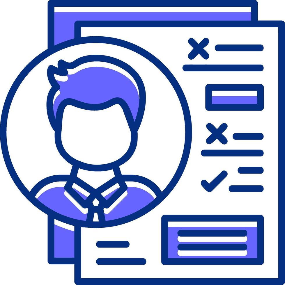 Evaluation Filled Slip Style Icon vector