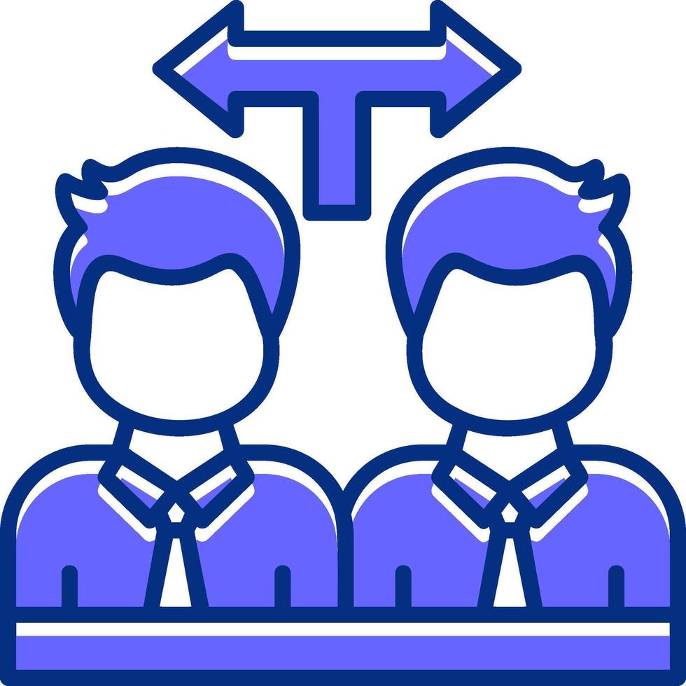 Candidate Selection Filled Slip Style Icon vector