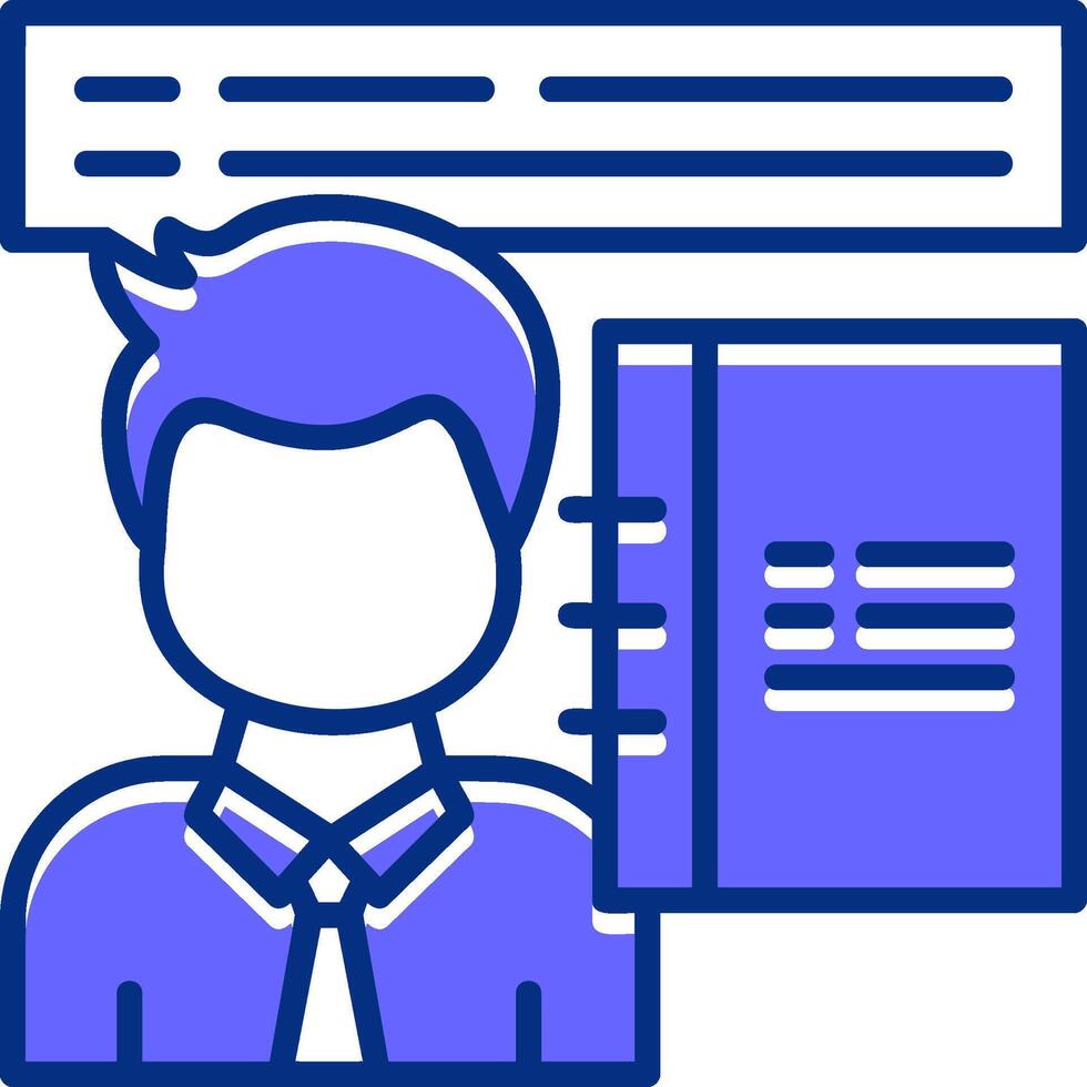 Employee Handbook Filled Slip Style Icon vector