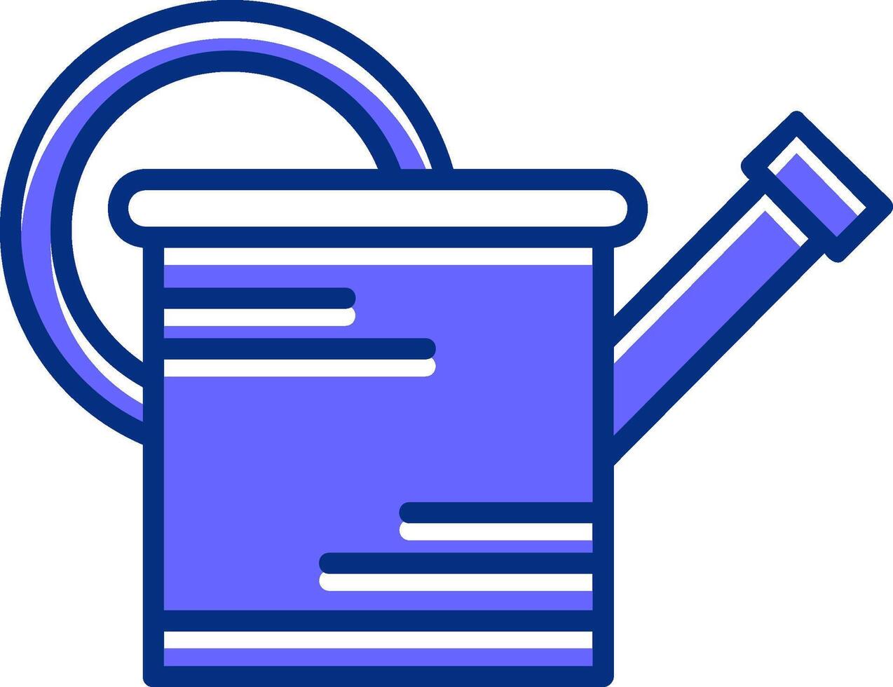 Watering can Filled Slip Style Icon vector