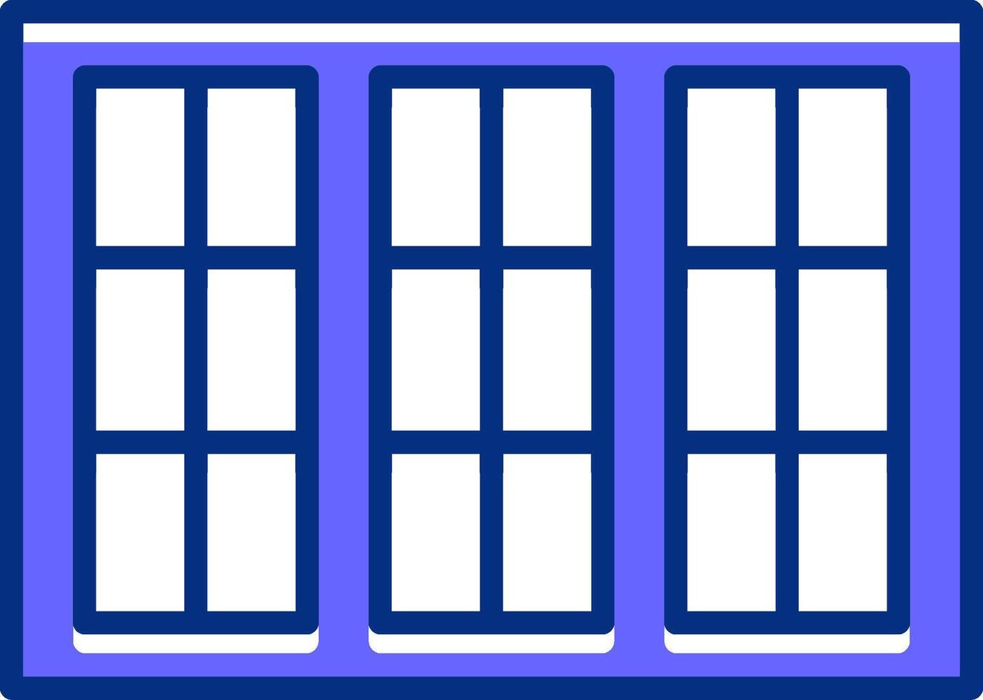 Window Filled Slip Style Icon vector
