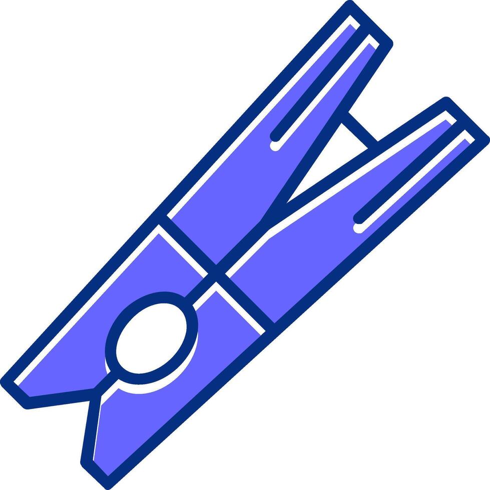 Clothespin Filled Slip Style Icon vector