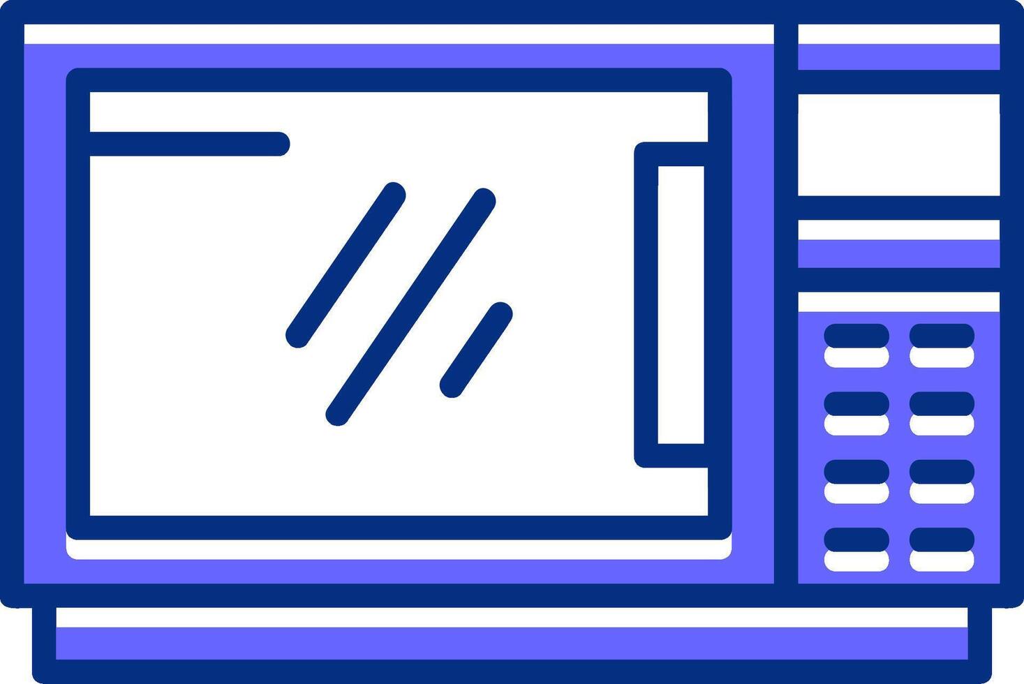 Microwave Filled Slip Style Icon vector