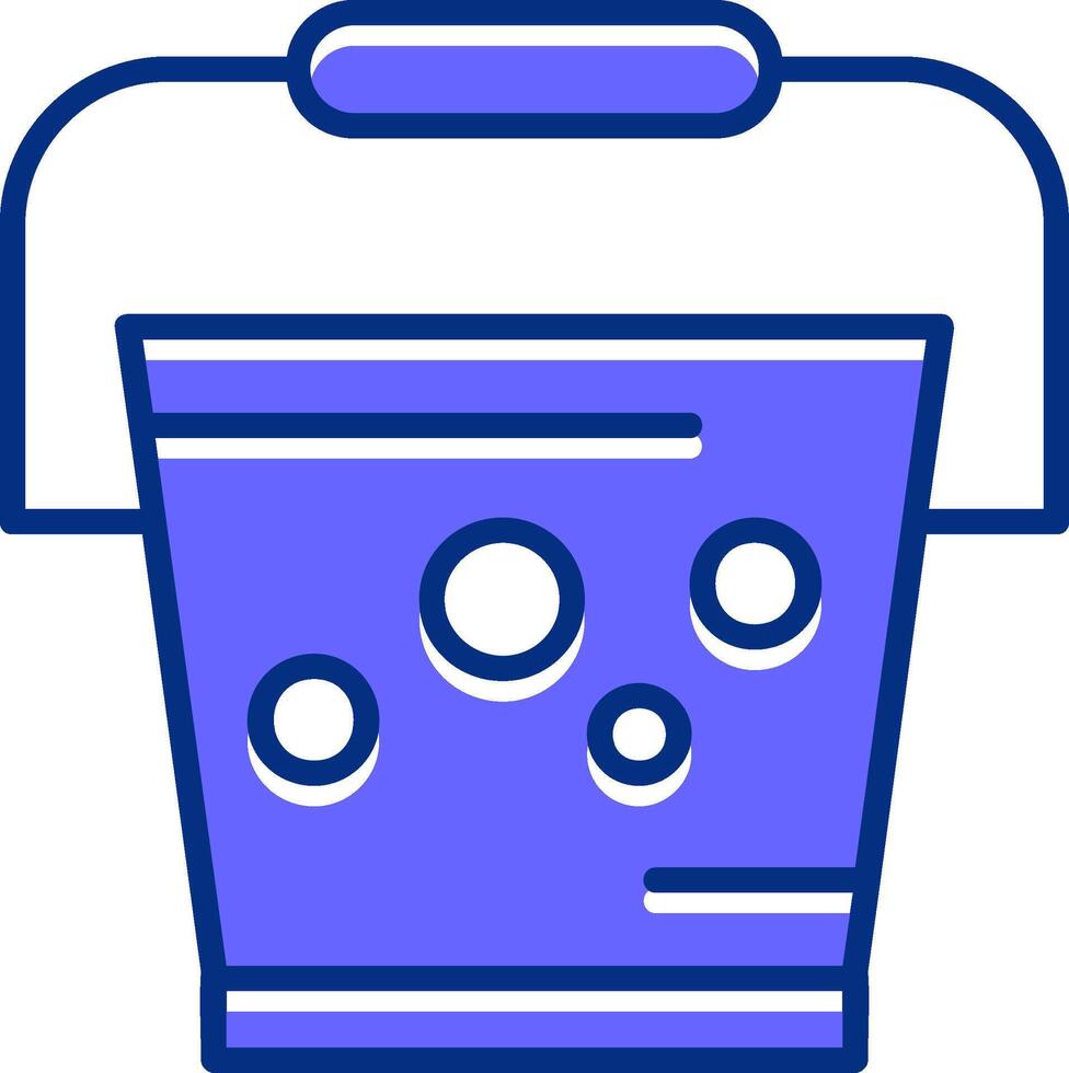 Bucket Filled Slip Style Icon vector