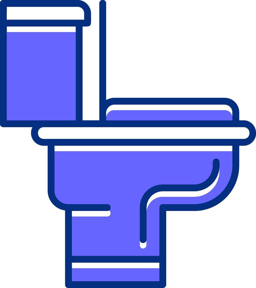 Toilet Filled Slip Style Icon vector